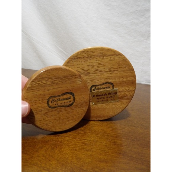 VINTAGE Wood + Capiz Shell Coasters - Picture 5 of 6